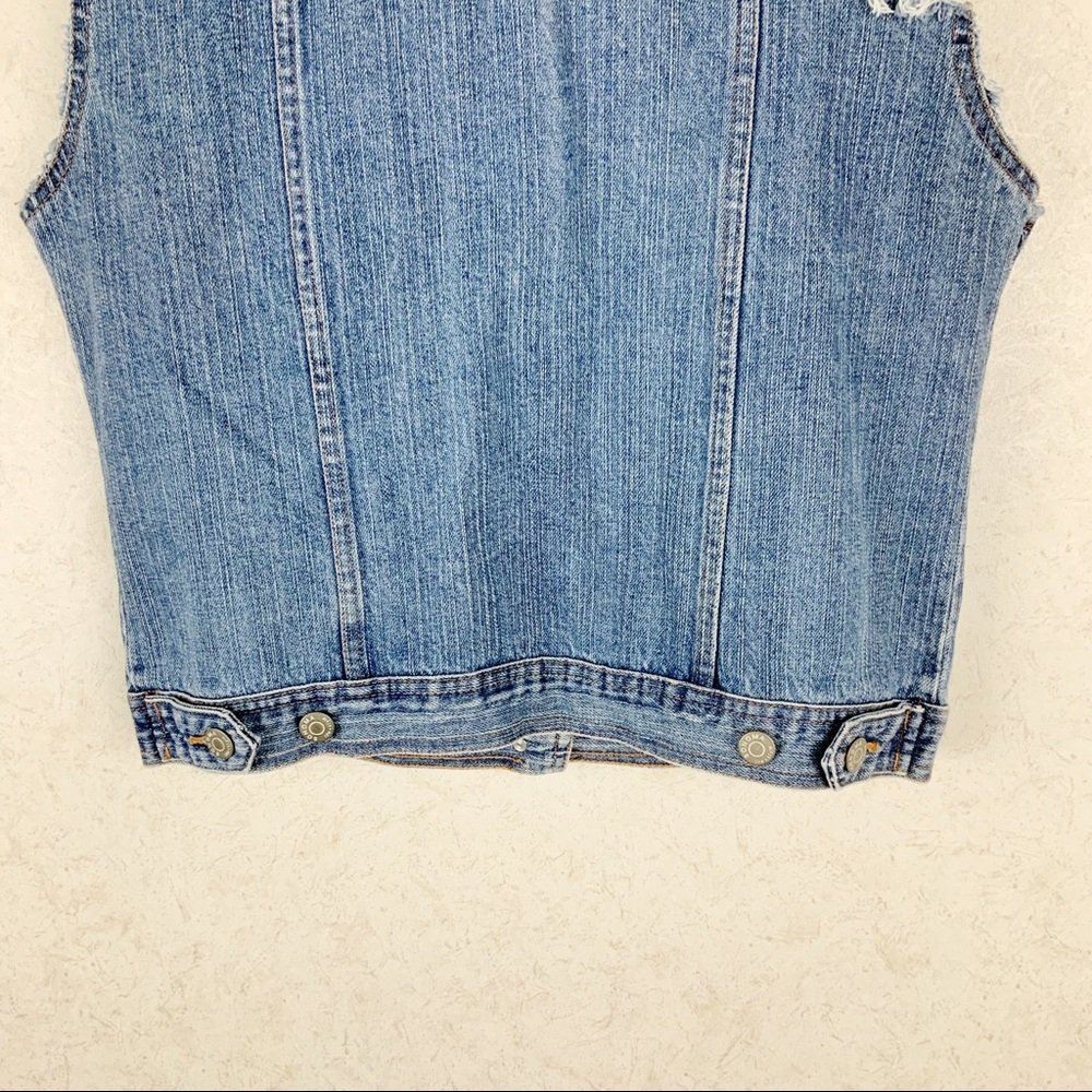 Sonoma distressed denim button up vest - Picture 6 of 8